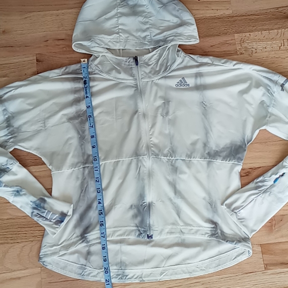 Adidas Cropped Hooded Jacket Custom Tie Dye Shibori Size Small - Picture 8 of 8